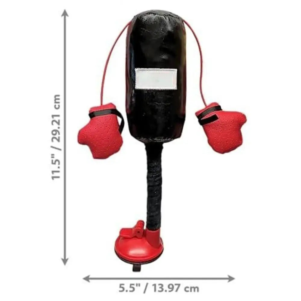 Cartoon Cat Punching Bag Toy for Indoor Cats - Engaging Boxing Toy with Gloves for Adult Cats
