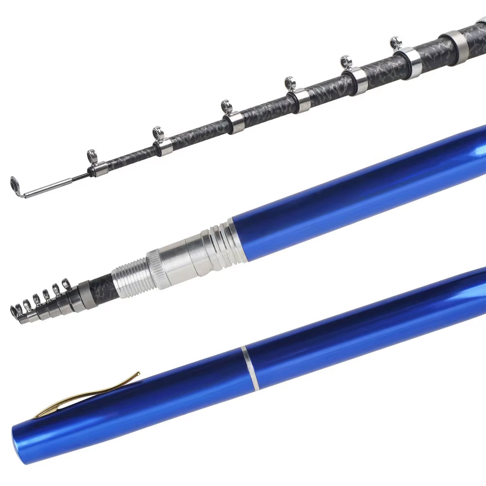 1M/1.6M Portable Pocket Telescopic Mini Pen Fishing Rod Pole Ice Fishing Rod Foldable Small Fishing Rod for Fishing Gear
