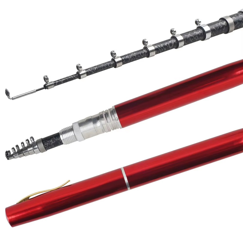 1M/1.6M Portable Pocket Telescopic Mini Pen Fishing Rod Pole Ice Fishing Rod Foldable Small Fishing Rod for Fishing Gear