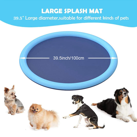 Interactive PVC Dog Water Play Mat - The Ultimate Reusable Splash Pad for Unforgettable Outdoor Fun